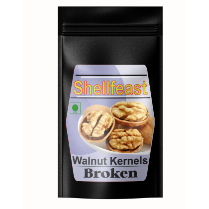 Shellfeast Walnut Kernels Broken , 500 gram, Tukda Akhrot Giri Kashmiri Walnuts