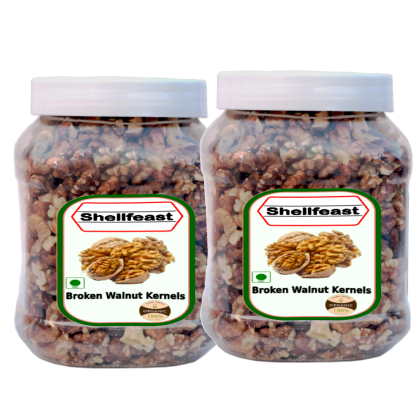 Shellfeast Walnut Kernels Brown 1kg In Food Grade Jar , Kashmiri Walnut Kernels, Akhrot Giri