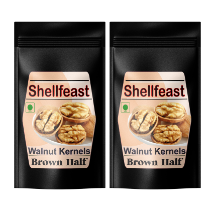 Shellfeast Walnut Kernels Brown Half, 1 Kg Kashmiri Akhrot Giri