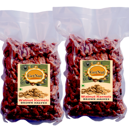 GetNut Walnut Kernels Brown Halves Half 1 kg, Walnuts Without Shell, Akhrot Giri